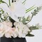 Faux Phalaenopsis Orchid in Black Vase – Artificial Flowers Decor